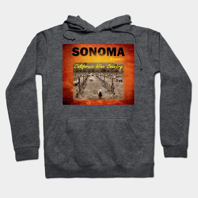 Sonoma County Wine Country Hoodie by Fairview Design